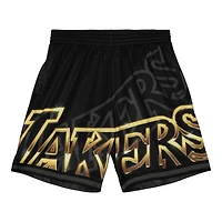Los Angeles Lakers Black Big Face 4.0 Mitchell & Ness Fashion Shorts