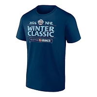 Seattle Kraken Blue 2024 NHL Winter Classic Text Driven T-Shirt