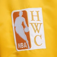 Los Angeles Lakers Black and Gold Hardwood Classic Primetime Mitchell & Ness Full-Snap Satin Jacket