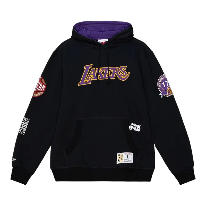 Los Angeles Lakers Black Team Origins Mitchell & Ness Fleece Pullover Hoodie