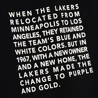Los Angeles Lakers Black Team Origins Mitchell & Ness Fleece Pullover Hoodie