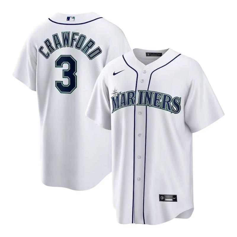Seattle Mariners JP Crawford Nike White Home Replica Player Jersey