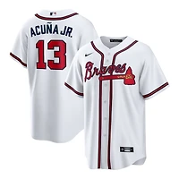 Atlanta Braves Ronald Acuna Jr Nike White Home Replica Player Jersey