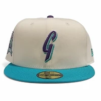 San Francisco Giants Chrome and Teal with Metallic Silver 50th Anni Patch Purple UV New Era 59FIFTY Fitted Hat