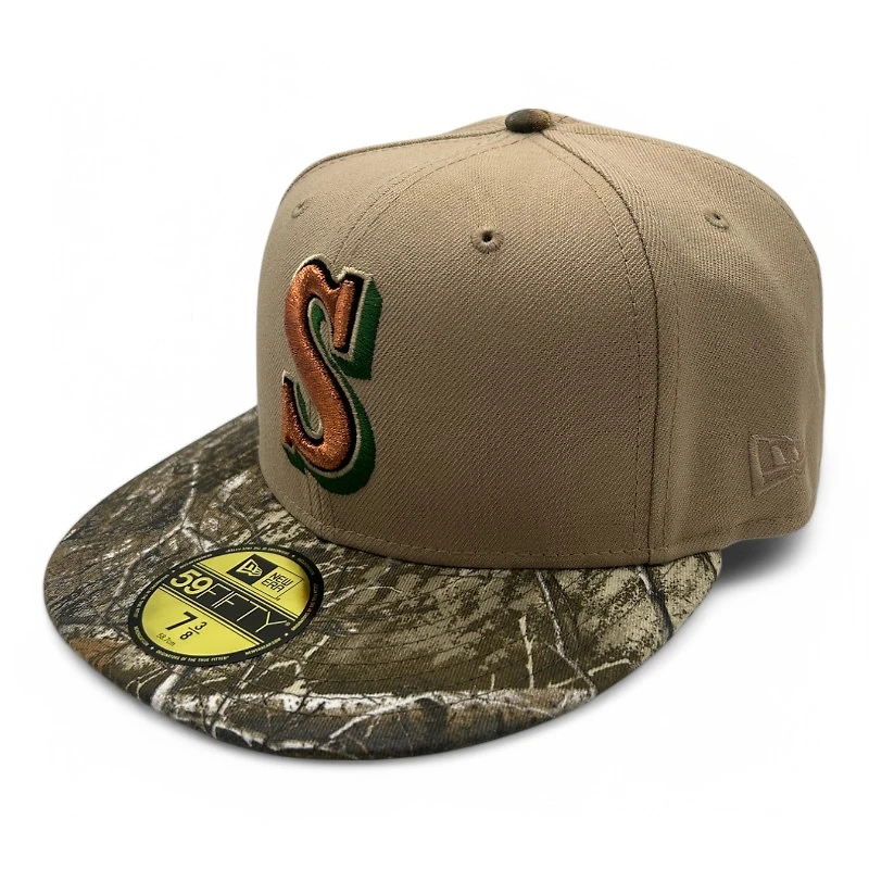 Seattle Mariners Realtree 2Tone 35th Anniversary Patch Gray UV New Era 59FIFTY Fitted Hat
