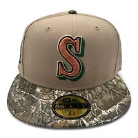 Seattle Mariners Realtree 2Tone 35th Anniversary Patch Gray UV New Era 59FIFTY Fitted Hat