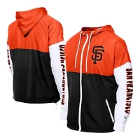 San Francisco Giants Black and Orange Leisure New Era Windbreaker Jacket
