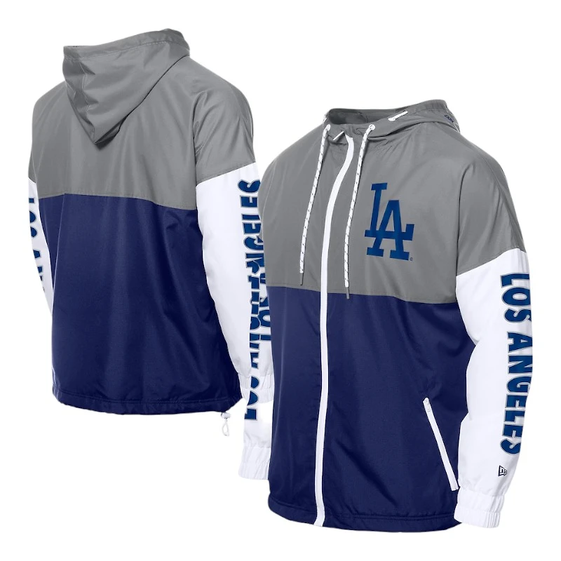 Los Angeles Dodgers Blue and Gray Leisure New Era Windbreaker Jacket