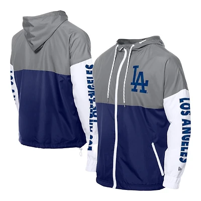 Los Angeles Dodgers Blue and Gray Leisure New Era Windbreaker Jacket