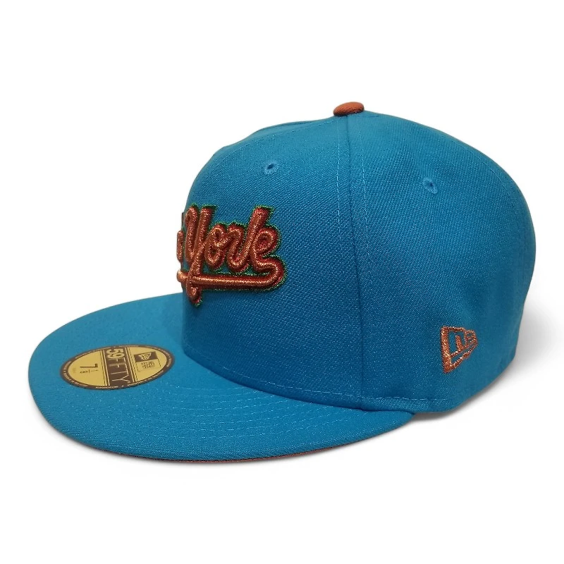 New York Mets Blue 40th Anniversary Patch Poly Rust Orange UV Era 59FIFTY Fitted Hat