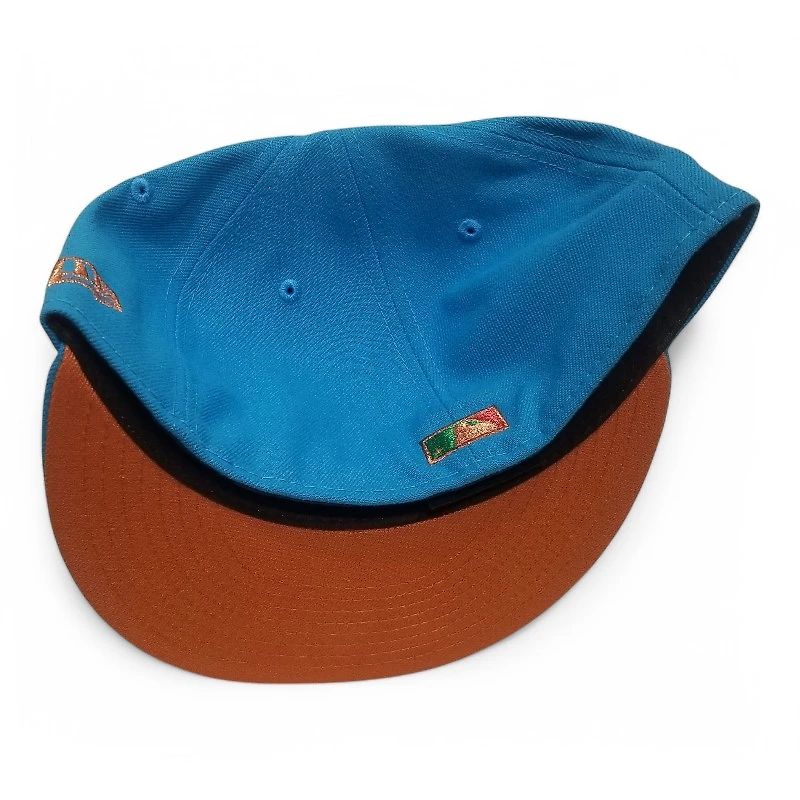 New York Mets Blue 40th Anniversary Patch Poly Rust Orange UV Era 59FIFTY Fitted Hat