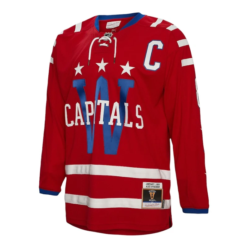 Washington Capitals Alexander Ovechkin Red Winter Classic Captain Patch 2015 Mitchell & Ness Jersey