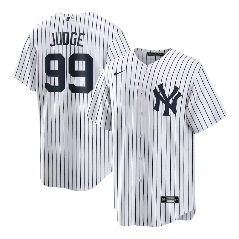 New York Yankees Aaron Judge Nike White Pinstripe Home Replica Player Jersey