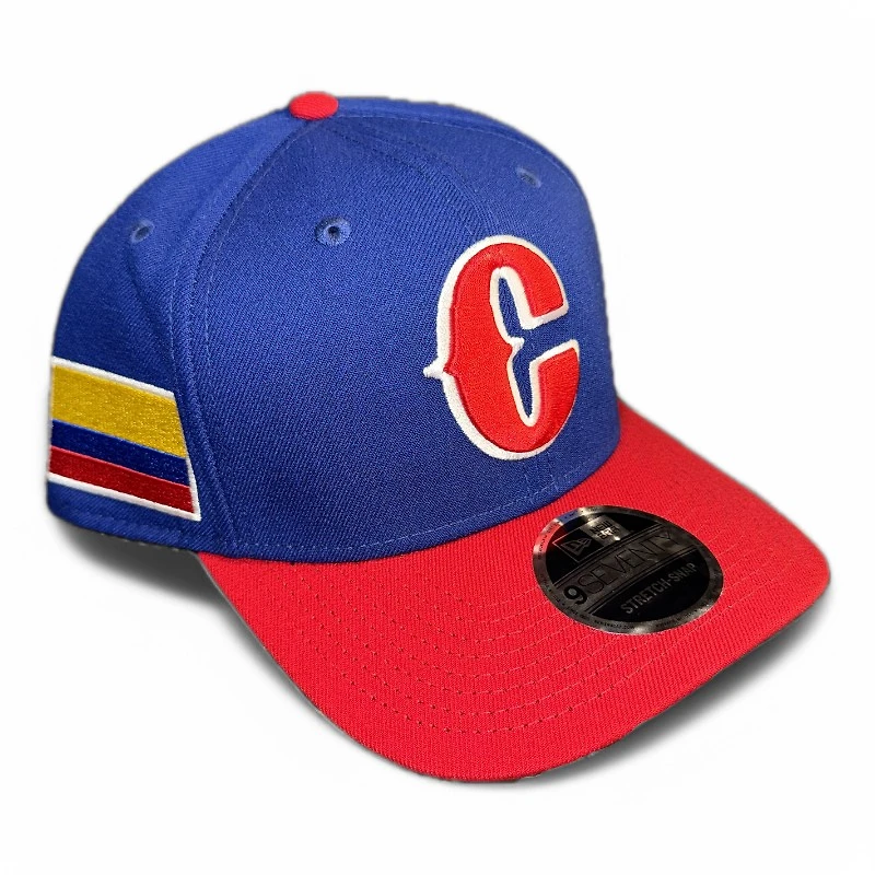 Colombia Dark Royal and Scarlet WBC New Era 9SEVENTY Stretch Snapback Hat