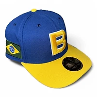 Brazil Royal Blue and Yellow WBC New Era 9SEVENTY Stretch Snapback Hat