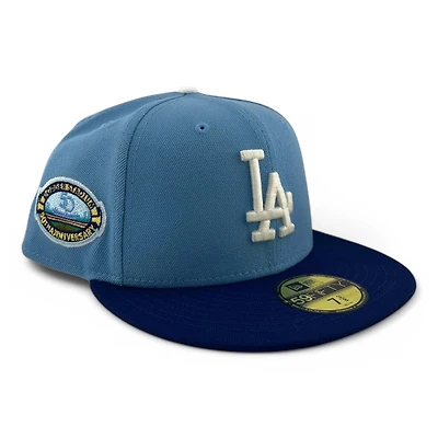 Los Angeles Dodgers Light Blue and Royal "2025 Easter Pack" 50th Anni Patch Gray UV New Era 59FIFTY Fitted Hat