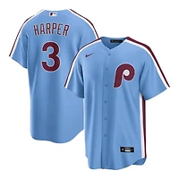 Philadelphia Phillies Bryce Harper Light Blue Throwback Alternate Replica Player Jersey