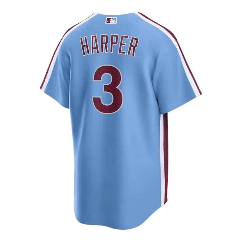Philadelphia Phillies Bryce Harper Light Blue Throwback Alternate Replica Player Jersey