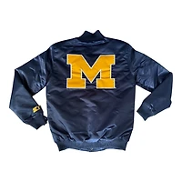 Michigan Wolverines Navy "Hail Yeah" Ty Mopkins Full Snap Button Up Starter Jacket