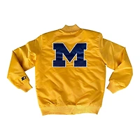 Michigan Wolverines Yellow "Hail Yeah" Ty Mopkins Full Snap Button Up Starter Jacket