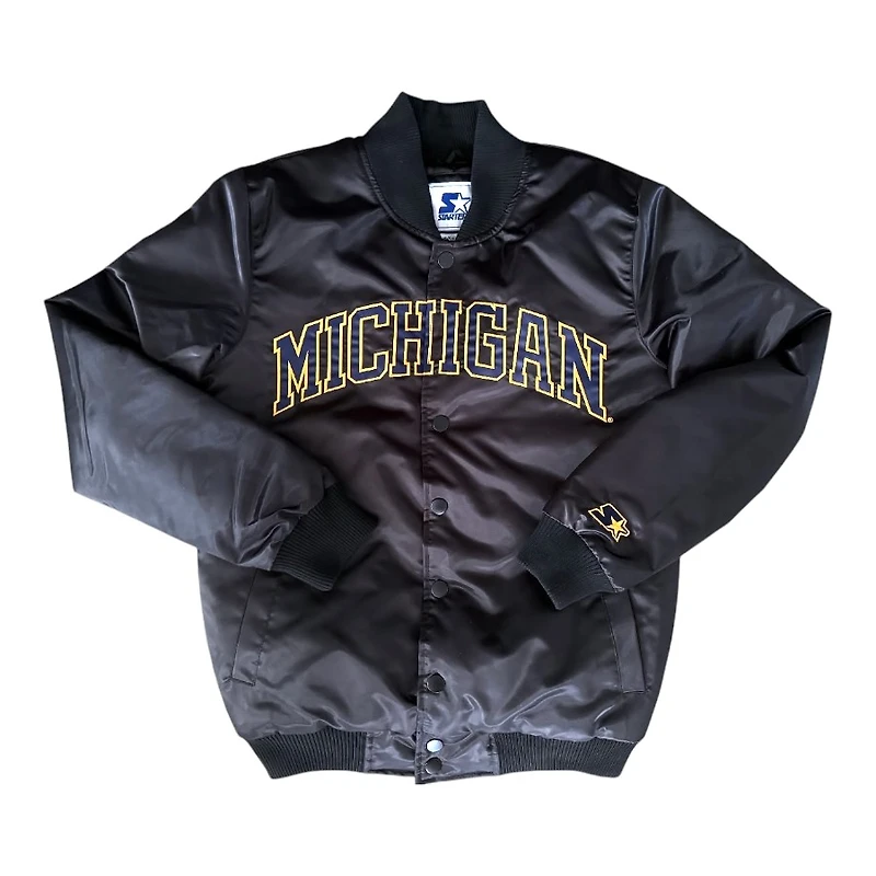 Michigan Wolverines "Hail Yeah" Ty Mopkins Full Snap Button Up Starter Jacket