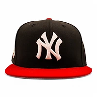 New York Yankees Black and Red 1942 All Star Game Patch Grey UV Era 59Fifty Fitted Hat