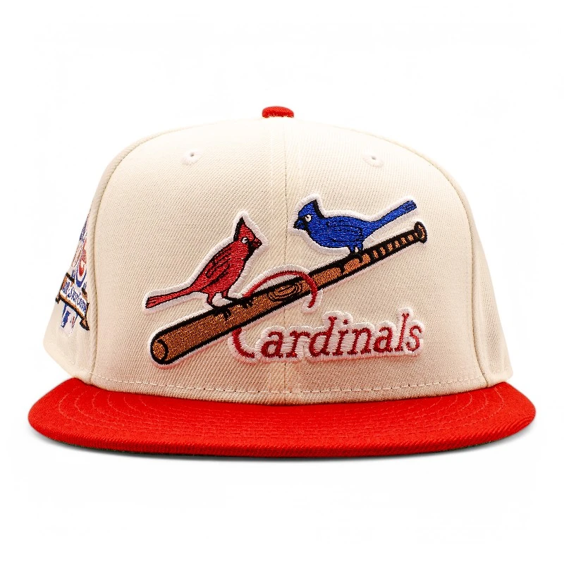 St Louis Cardinals Cream and Red 1990 All Star Game Patch Green UV New Era 59Fifty Fitted Hat