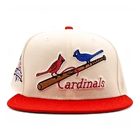 St Louis Cardinals Cream and Red 1990 All Star Game Patch Green UV New Era 59Fifty Fitted Hat