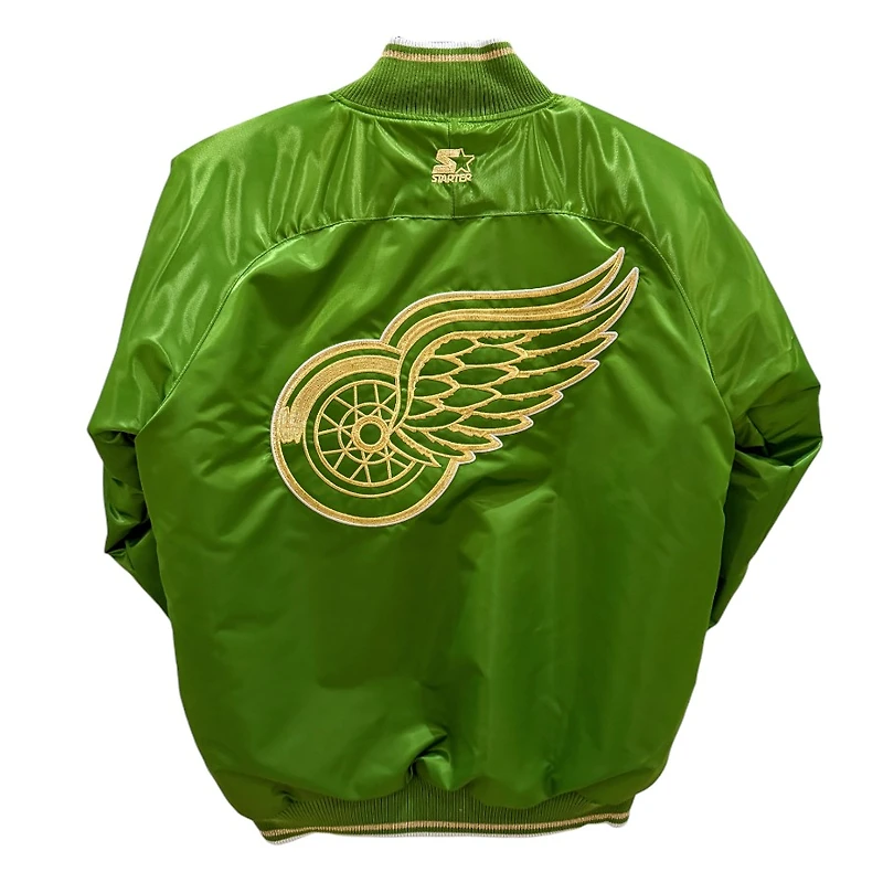 Detroit Red Wings "The Spirit" Ty Mopkins 313 Day Full Snap Button Up Starter Jacket