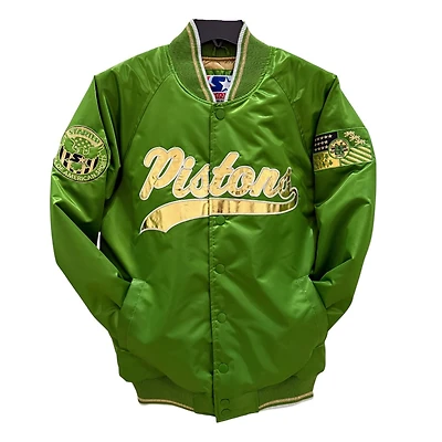 Detroit Pistons "The Spirit" Ty Mopkins 313 Day Full Snap Button Up Starter Jacket