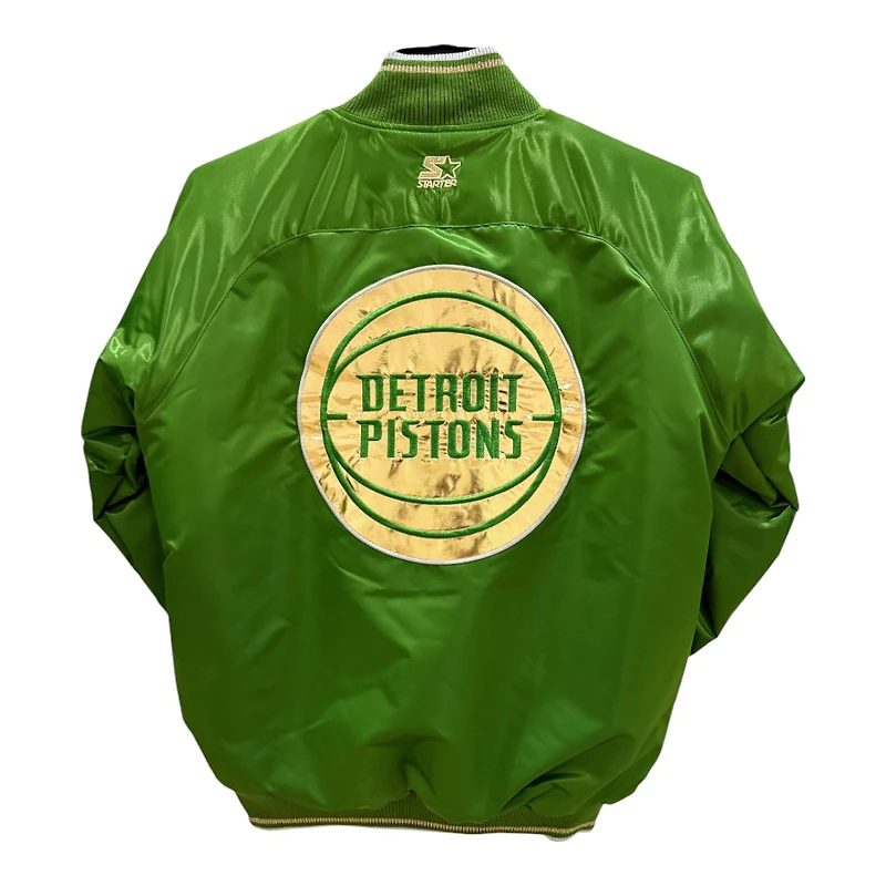 Detroit Pistons "The Spirit" Ty Mopkins 313 Day Full Snap Button Up Starter Jacket