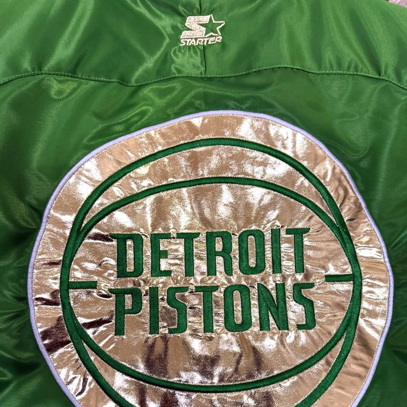 Detroit Pistons "The Spirit" Ty Mopkins 313 Day Full Snap Button Up Starter Jacket