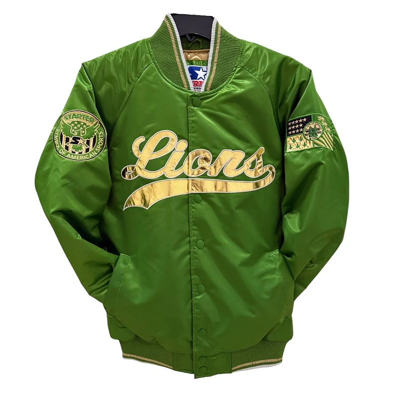 Detroit Lions "The Spirit" Ty Mopkins 313 Day Full Snap Button Up Starter Jacket