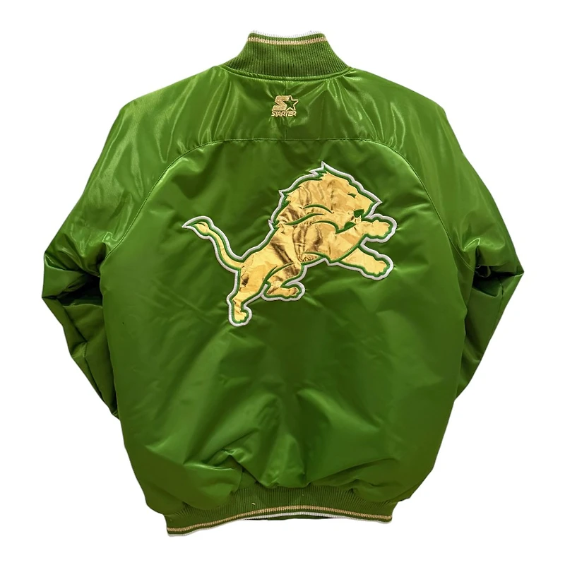 Detroit Lions "The Spirit" Ty Mopkins 313 Day Full Snap Button Up Starter Jacket