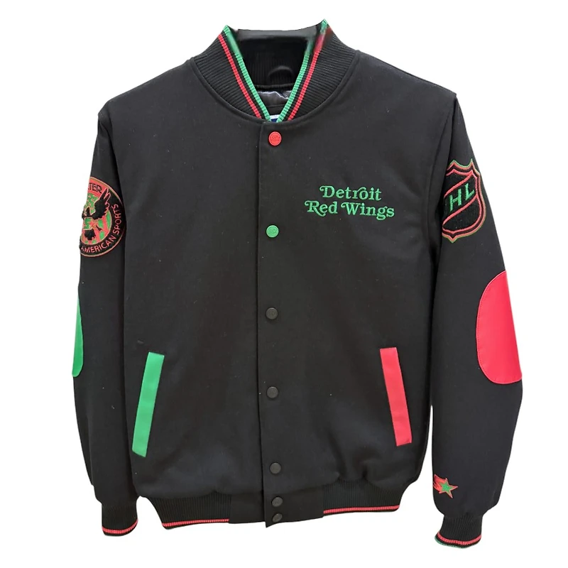 Detroit Red Wings "Say It Loud" Ty Mopkins Black History Month Varsity Starter Jacket