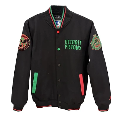 Detroit Pistons "Say It Loud" Ty Mopkins Black History Month Varsity Starter Jacket