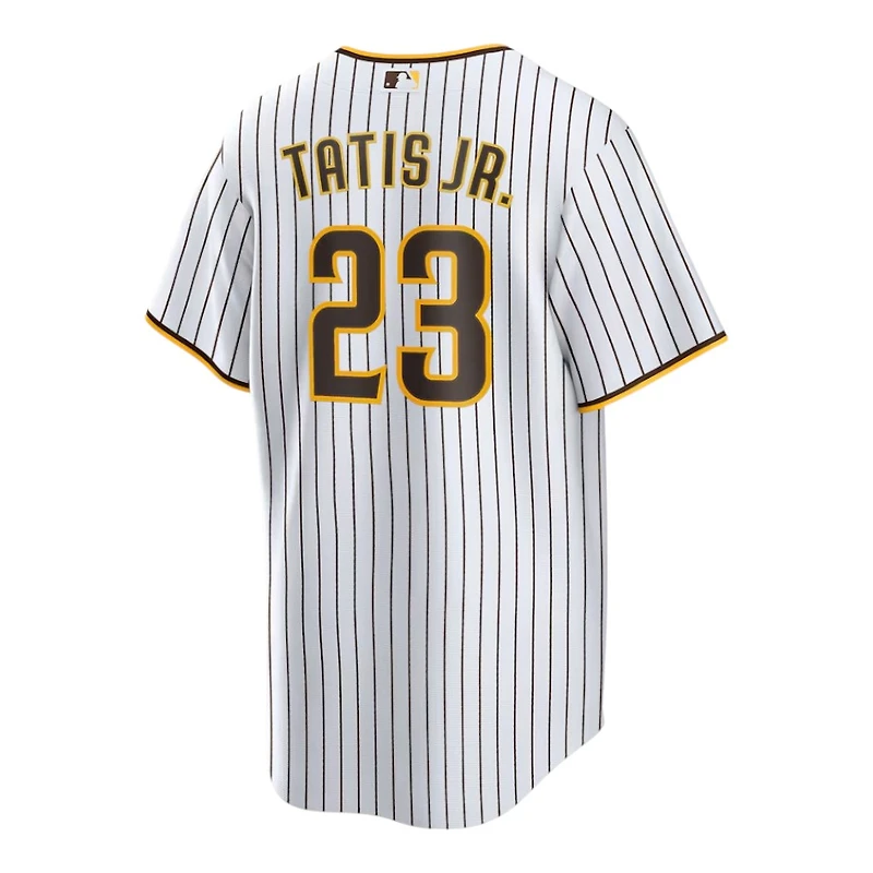 San Diego Padres Fernando Tatis Jr. White Pinstripe Home Nike Replica Player Jersey