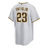 San Diego Padres Fernando Tatis Jr. White Pinstripe Home Nike Replica Player Jersey