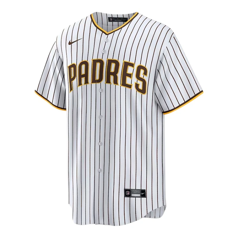 San Diego Padres Fernando Tatis Jr. White Pinstripe Home Nike Replica Player Jersey