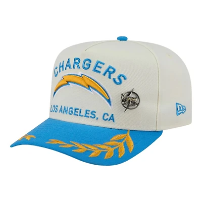 Los Angeles Chargers Cream and Blue 2025 NFL Draft New Era A-Frame 59FIFTY Fitted Hat