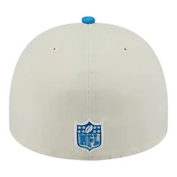 Los Angeles Chargers Cream and Blue 2025 NFL Draft New Era A-Frame 59FIFTY Fitted Hat