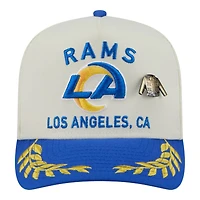 Los Angeles Rams Cream and Royal Blue 2025 NFL Draft New Era A-Frame 59FIFTY Fitted Hat