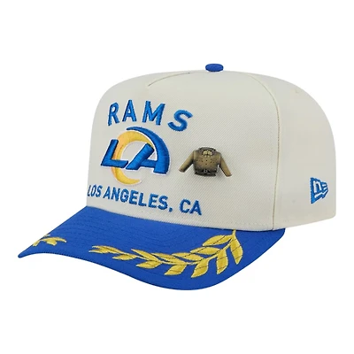 Los Angeles Rams Cream and Royal Blue 2025 NFL Draft New Era A-Frame 59FIFTY Fitted Hat