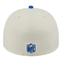 Los Angeles Rams Cream and Royal Blue 2025 NFL Draft New Era A-Frame 59FIFTY Fitted Hat