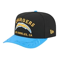 Los Angeles Chargers Black and Powder Blue 2025 NFL Draft New Era A-Frame 9FIFTY Snapback Hat