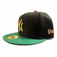 New York Yankees Black and Green 1977 WS Patch UV Era 59FIFTY Fitted Hat