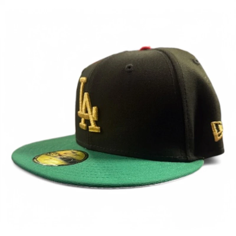 Los Angeles Dodgers Black and Green 2024 World Champs Patch UV New Era 59FIFTY Fitted Hat
