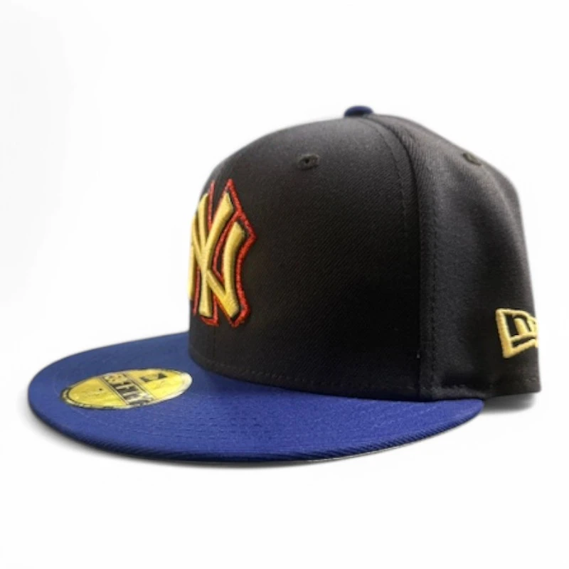New York Yankees Navy and Royal Blue 2Tone 100th Anniversary Patch Green UV Era 59FIFTY Fitted Hat