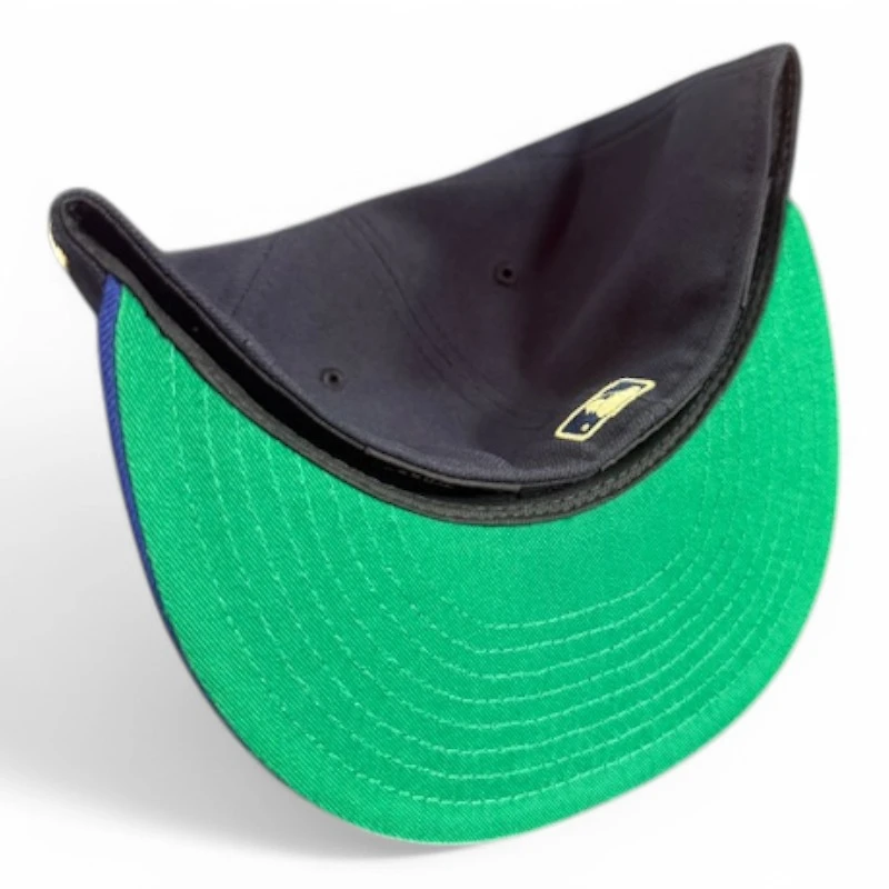 Los Angeles Dodgers Navy and Royal Blue 2Tone 2024 Champions Patch Green UV New Era 59FIFTY Fitted Hat