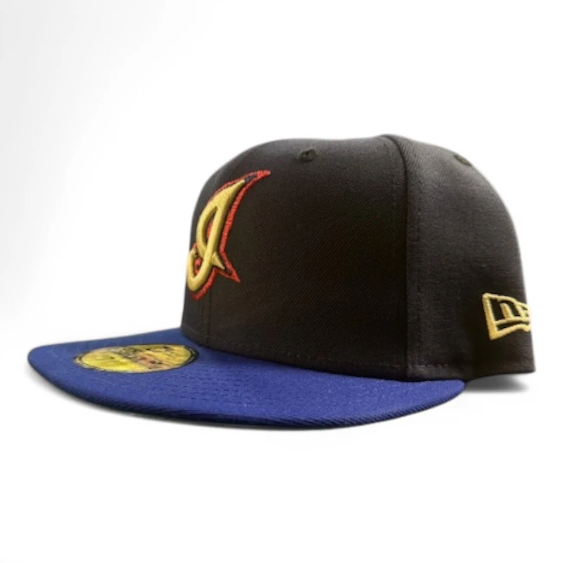 Cleveland Indians Navy and Royal Blue 2Tone 1996 WS Patch Green UV New Era 59FIFTY Fitted Hat